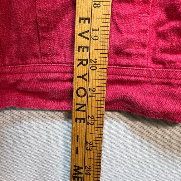 Vintage J. Crew Women's Full Zip Cardigan Jacket Denim Size S Reddish Pink - Picture 8 of 11